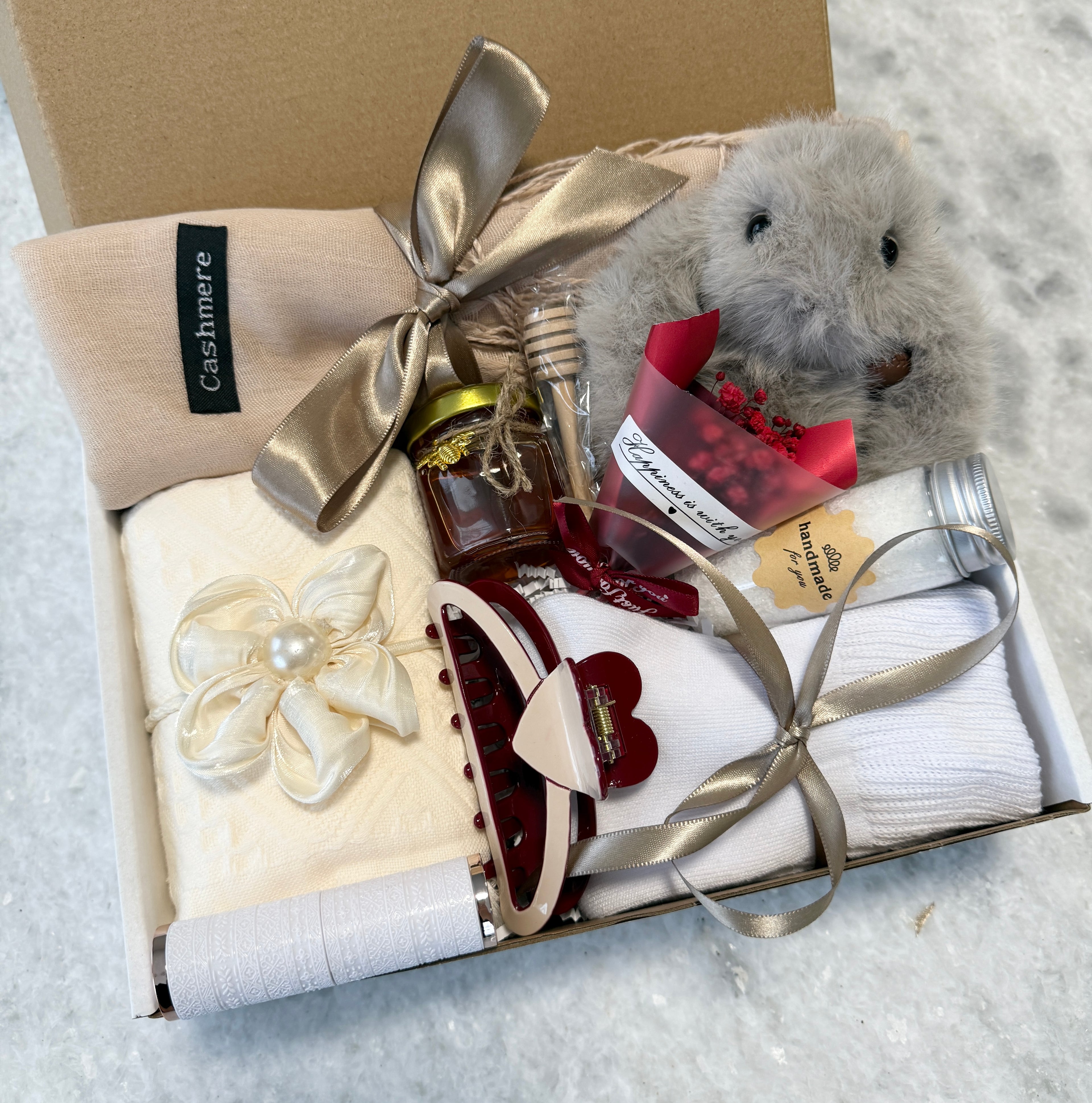 Coffee Cream Elegant Comfort Gift Box - Cozy & Warm Gift For Her, Birthday Gift, Cozy Spa Gigt,Thinking Of You Giift