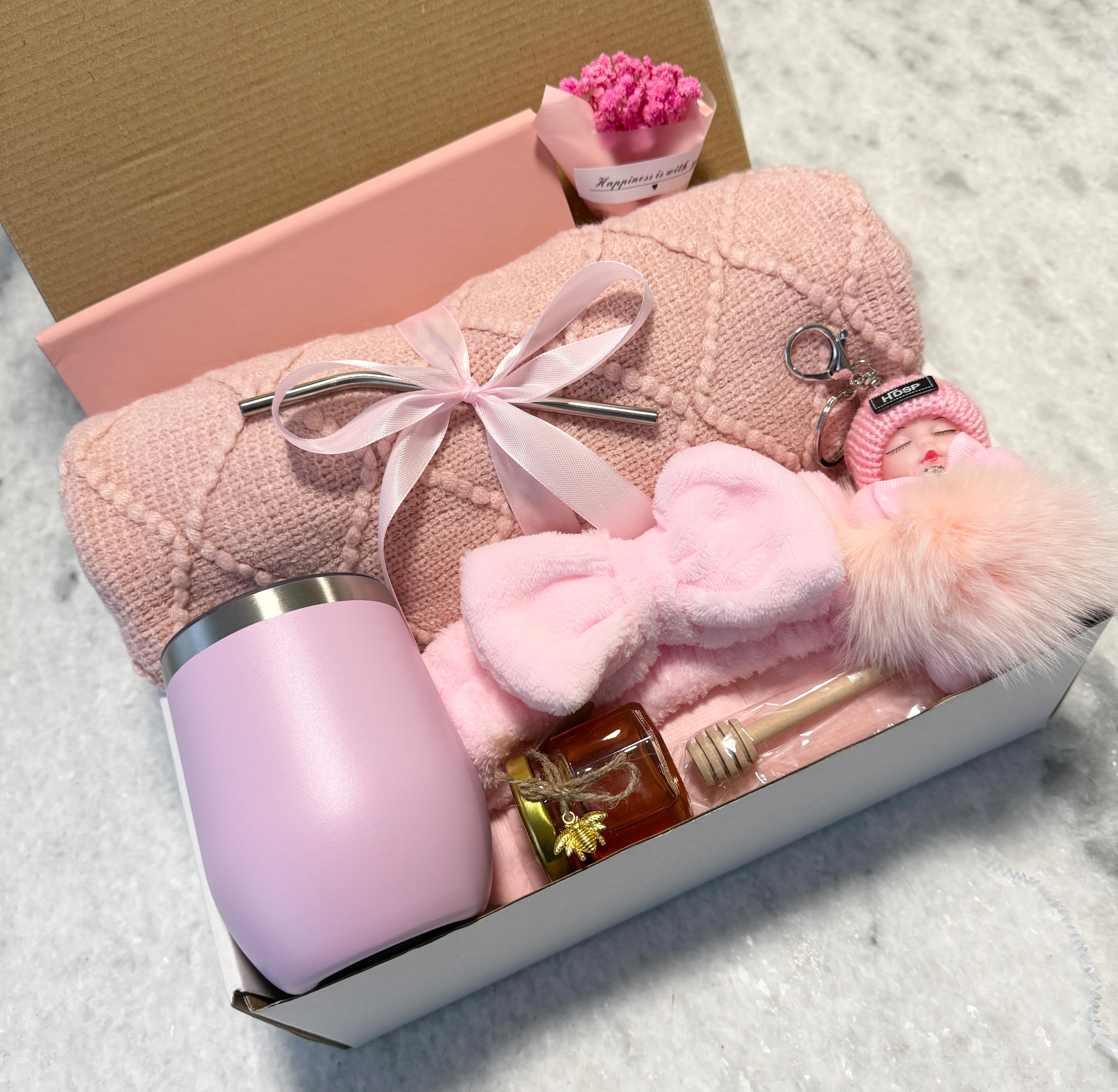 Pink Luxury Comfort gift Box - Warm & Cozy, Thoughtful Gift For Her