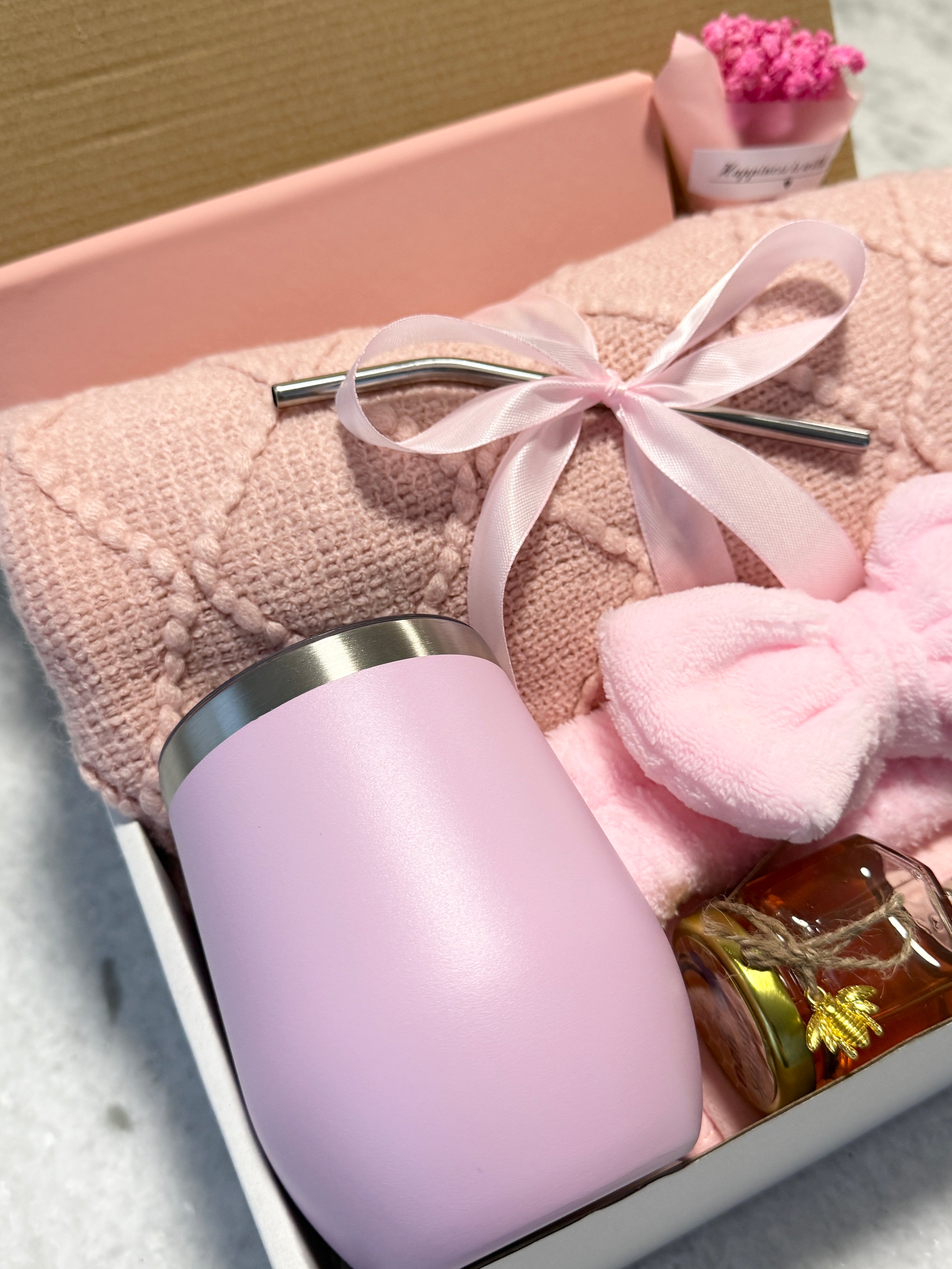 Pink Luxury Comfort gift Box - Warm & Cozy, Thoughtful Gift For Her